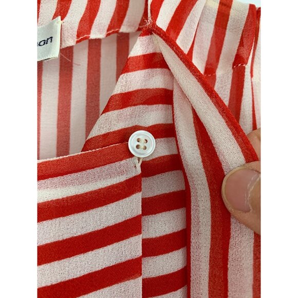 Vintage 80s Albert Nipon Red Striped Nautical Size 6 Dress RD10708 USA - Picture 10 of 12